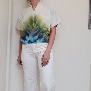 Custom vintage pullover sweater ice tie dye top